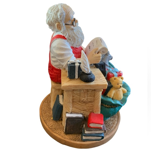 Vintage 1993 Santa Claus Saint Nicholas Christmas List Statue - Picture 6 of 11